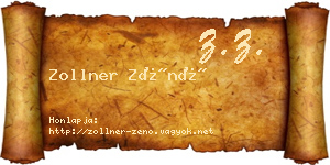 Zollner Zénó névjegykártya